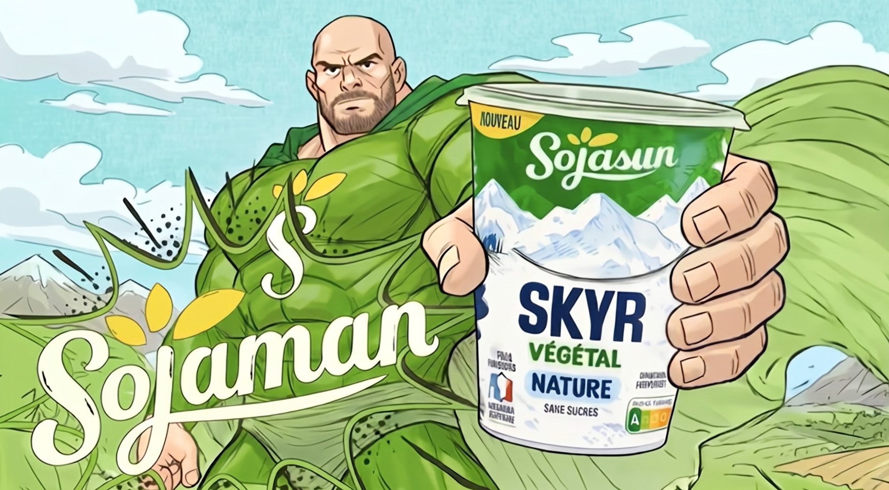 Sojasun campagne SojaMan signée Marcel